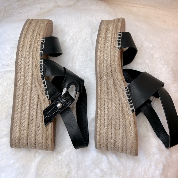 Rag & Bone August Espadrille in suede upper & leather lining sandals Sz-9.5. D - Picture 6 of 14